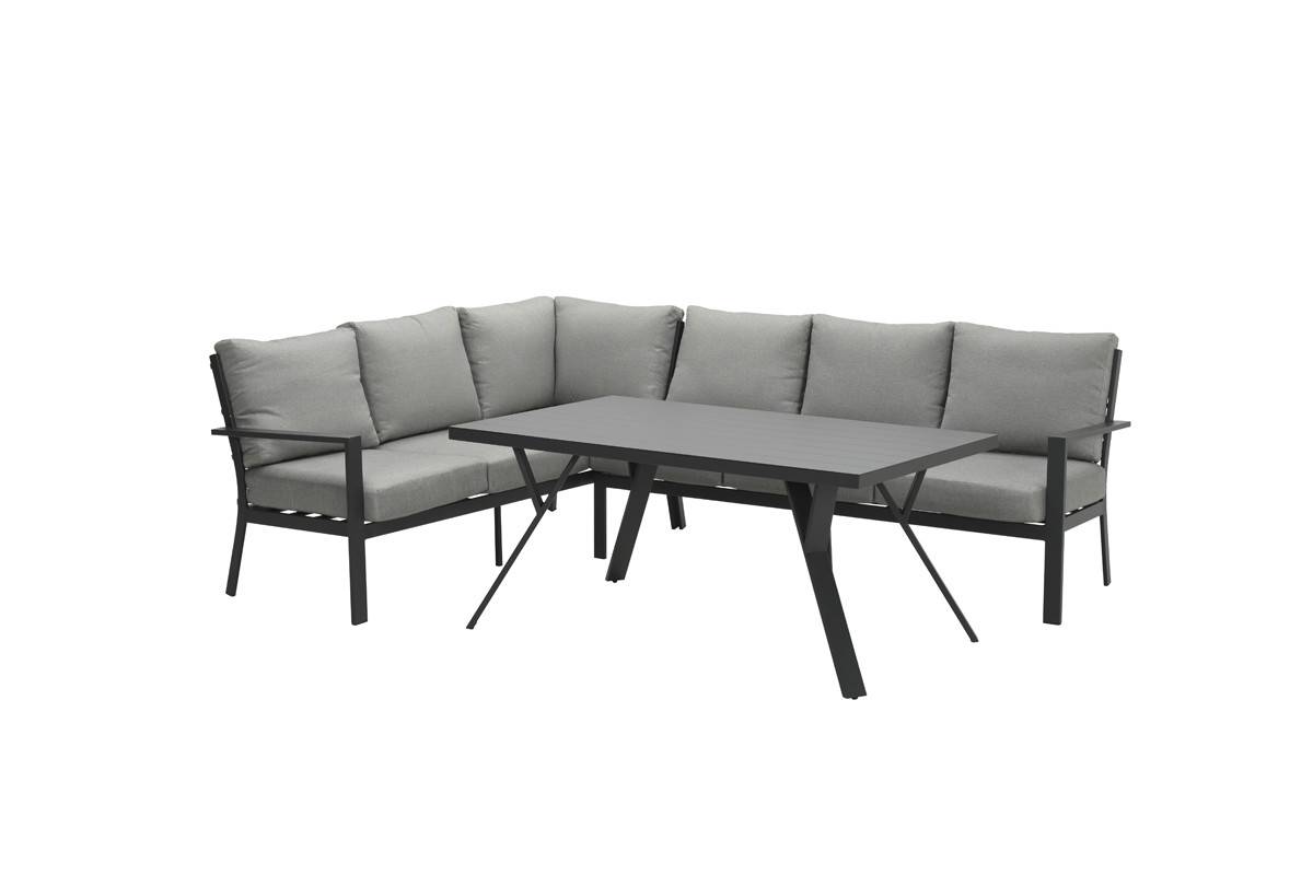 Garden Impressions - Salon de jardin Sergio 3 pcs G noir charbon/ gris clair - Garden Impressions - Image 1