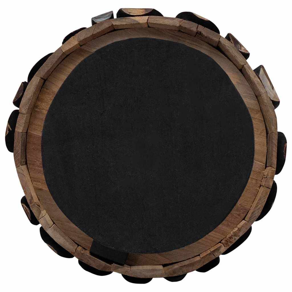 Maison Chic - Sapin de Noël | Arbre de Noël avec support Marron 120 cm Bois de teck solide Maison Chic - Image 8