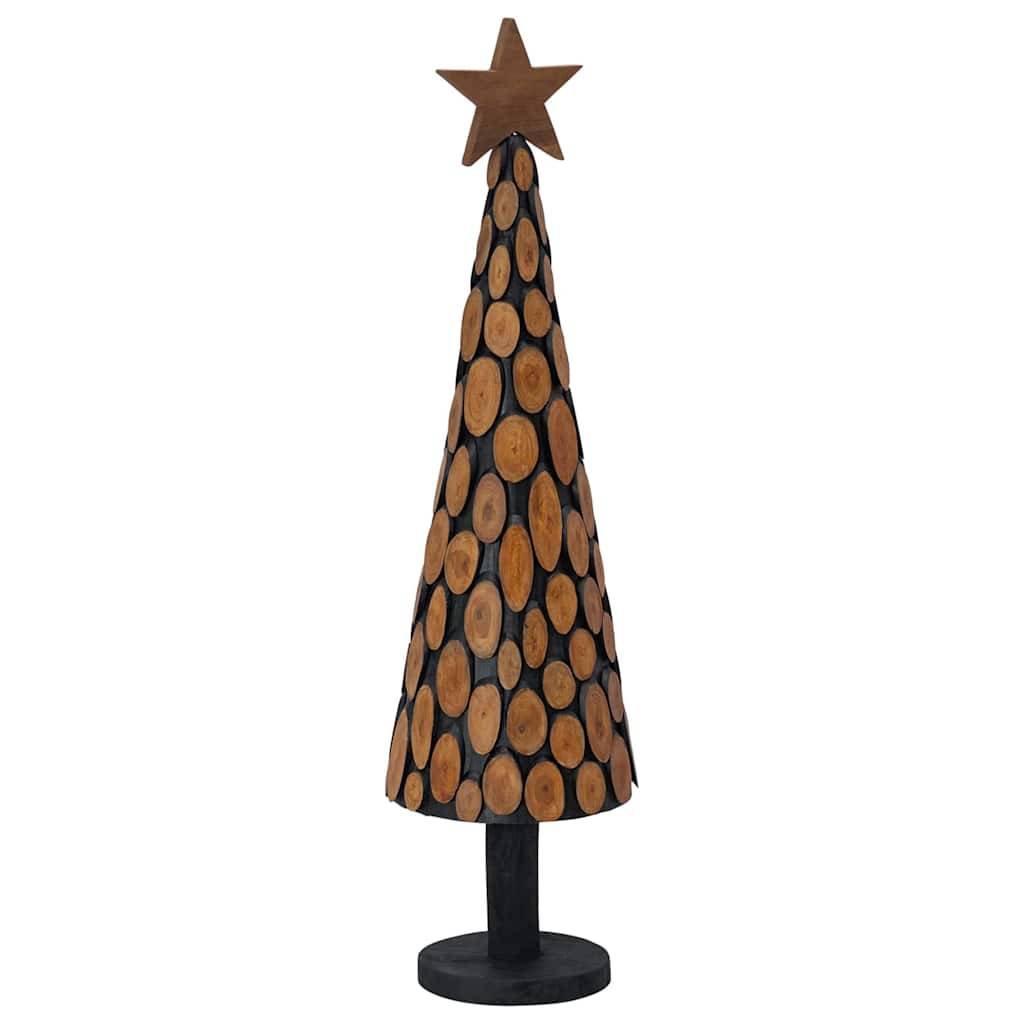 Maison Chic - Sapin de Noël | Arbre de Noël avec support Marron 120 cm Bois de teck solide Maison Chic - Image 6