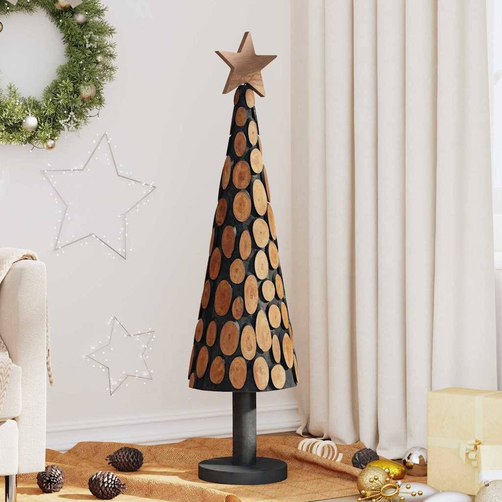 Maison Chic - Sapin de Noël | Arbre de Noël avec support Marron 120 cm Bois de teck solide Maison Chic - Image 2