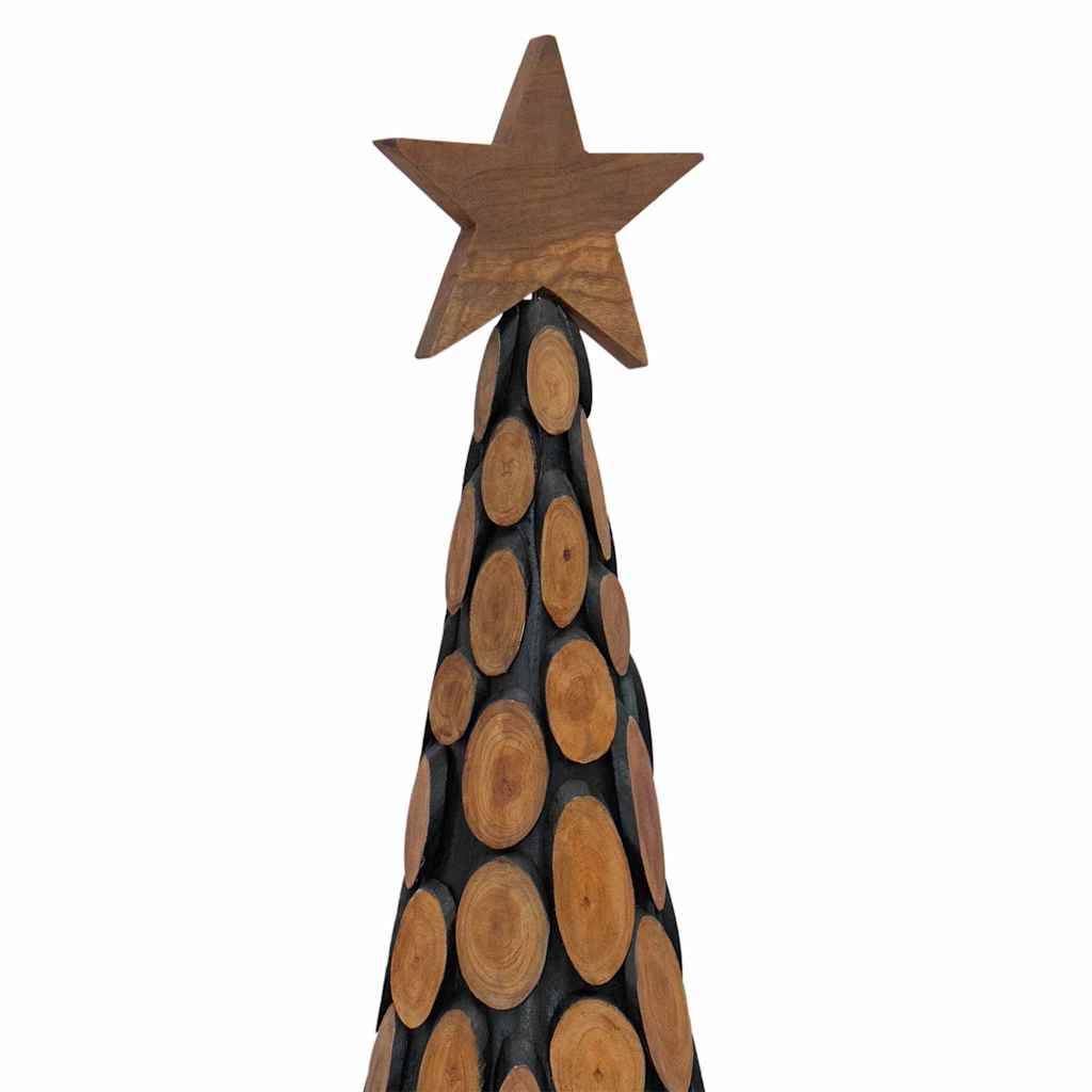 Maison Chic - Sapin de Noël | Arbre de Noël avec support Marron 120 cm Bois de teck solide Maison Chic - Image 7