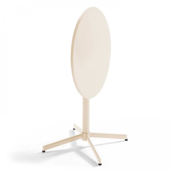 Oviala - Ensemble table ronde 70 cm et 2 chaises de jardin bistrot métal ivoire Palavas - Oviala - Image 3