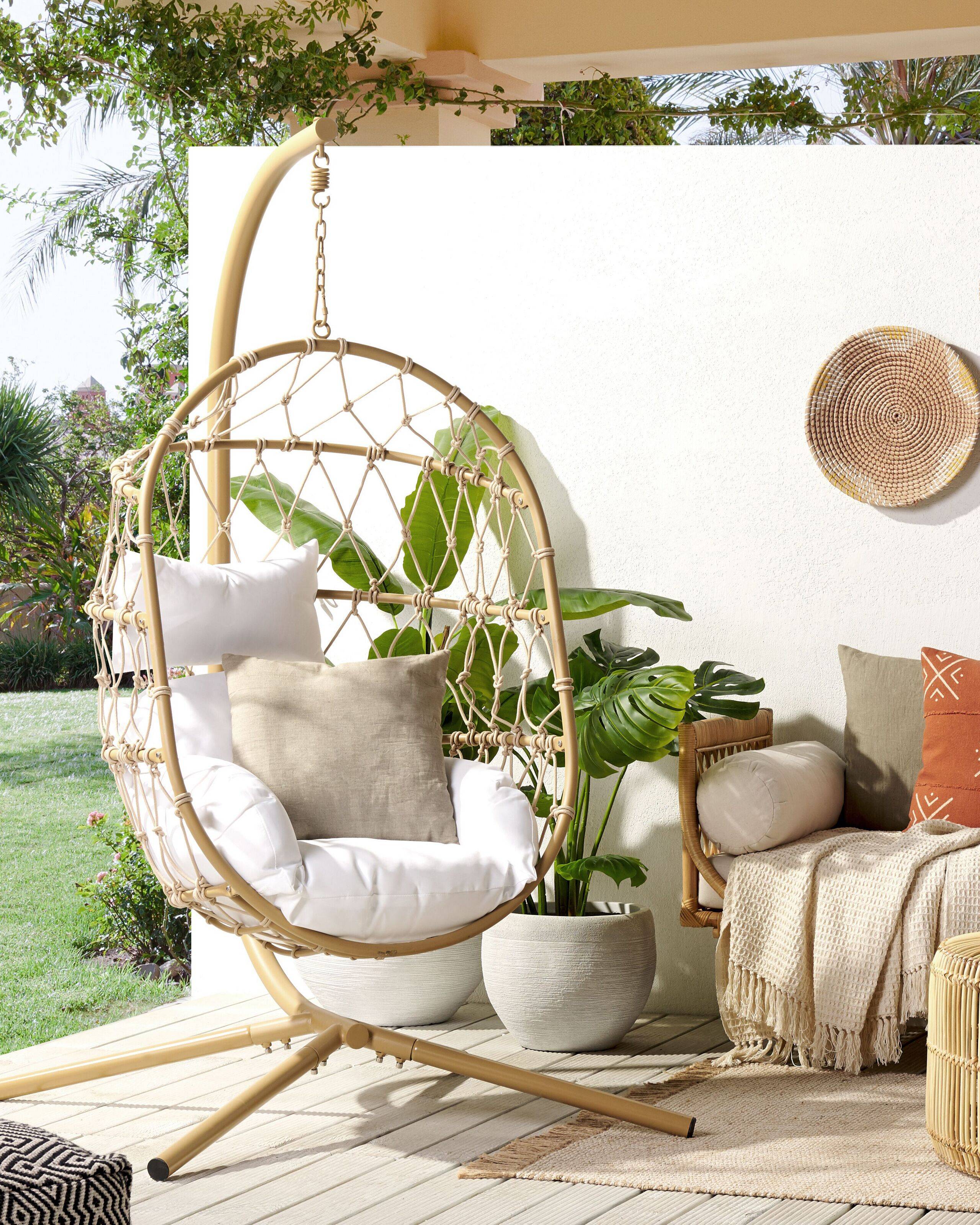 Beliani - Chaise porte-à-faux Tissu Beige ADRIA - Beliani - Image 1