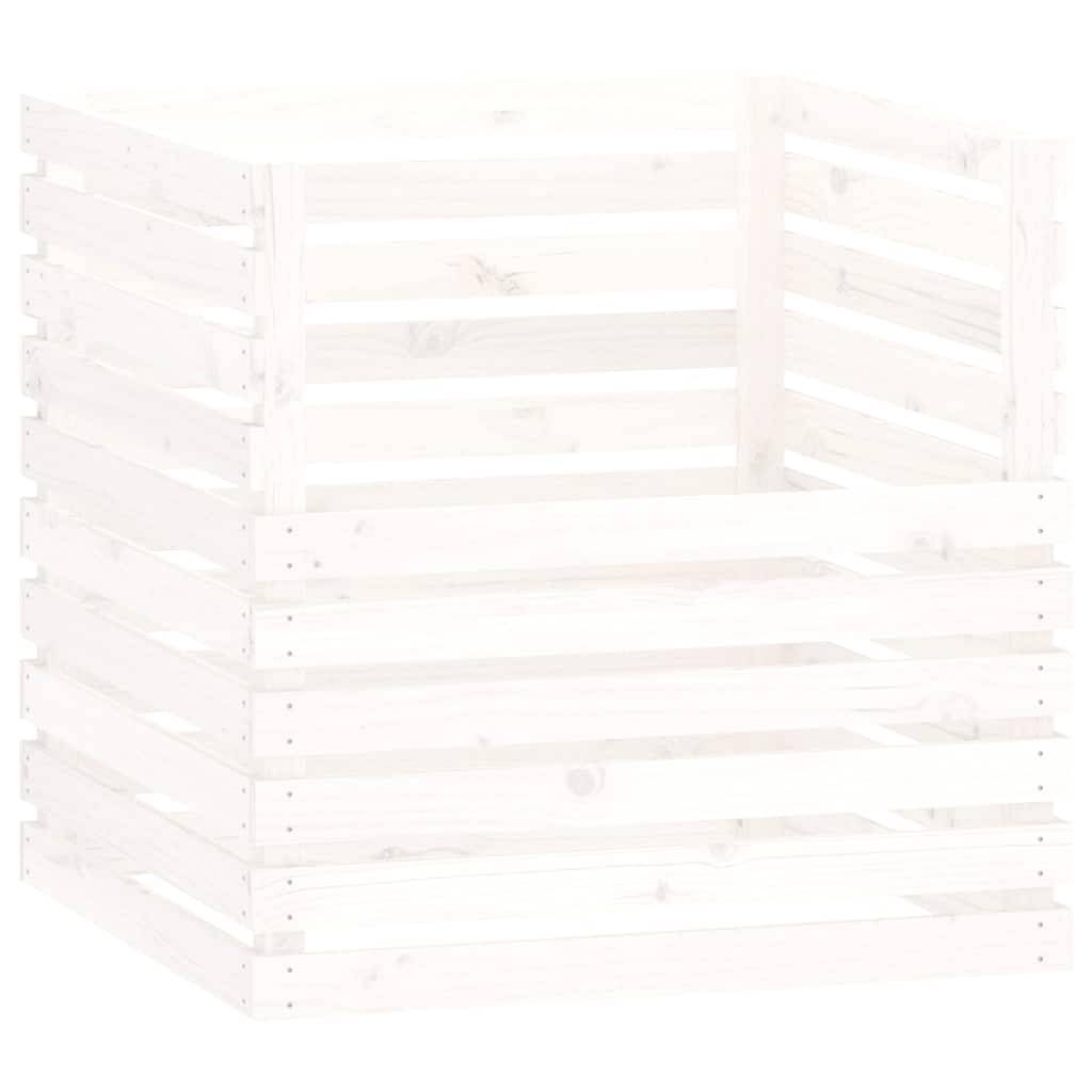 Composteur bois de pin blanc 80 x 80 x 78 cm - PANGIVO - Image 2
