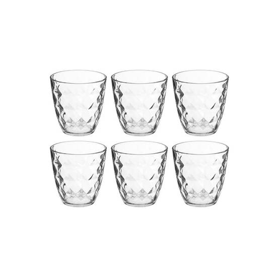 Lot de 6 Gobelets Bas "Fabi'Eau" 25cl Transparent