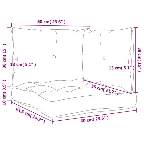 Lot de 3 Coussins Salon de Jardin Palette en Tissu Imperméable Rouge Bordeaux 61.5x60cm – ComfortXL Outdoor Living - Image 6