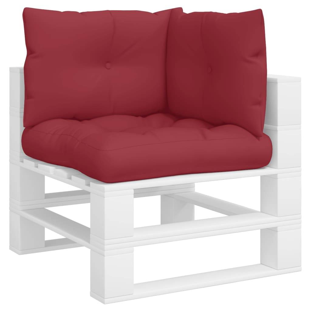 Lot de 3 Coussins Salon de Jardin Palette en Tissu Imperméable Rouge Bordeaux 61.5x60cm – ComfortXL Outdoor Living - Image 3