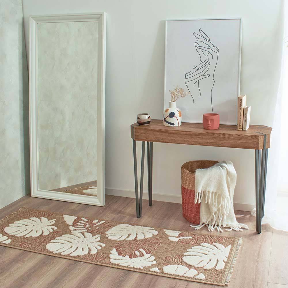 Jardindeco - Tapis intérieur extérieur aspect jute terracotta Tijuana 9062 230 x 160 cm - Image 2