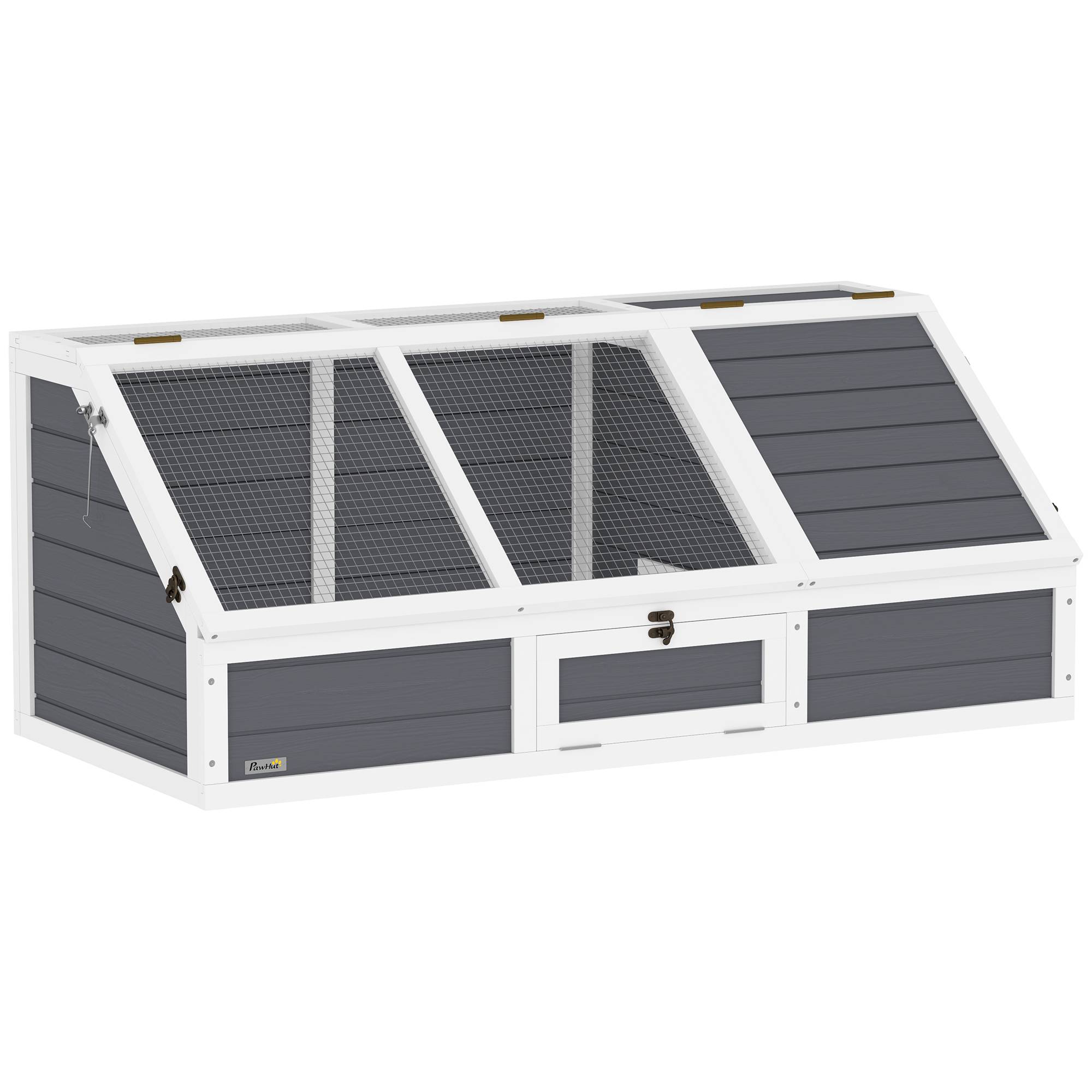 Enclos pour tortues bois gris clair 120 x 55 x 50 cm - PANGIVO - Image 1