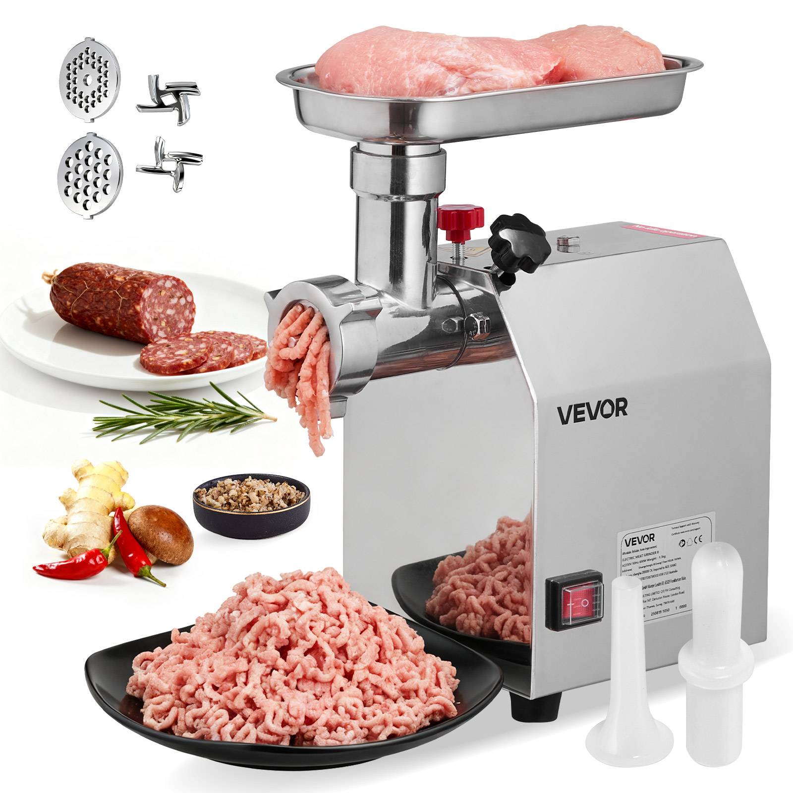 Hachoir à Viande Électrique 500W - Machine à Saucisses - Marque Générique