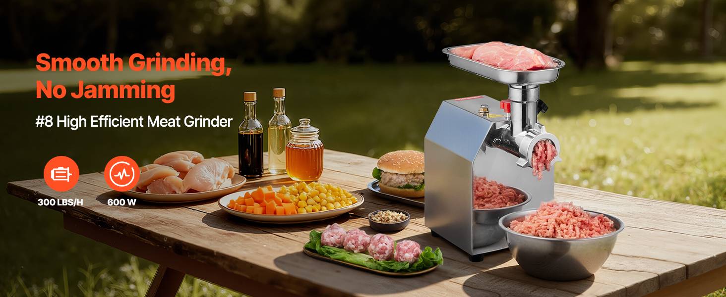 Hachoir à Viande Électrique 2000W, Machine à Saucisses et robot de
