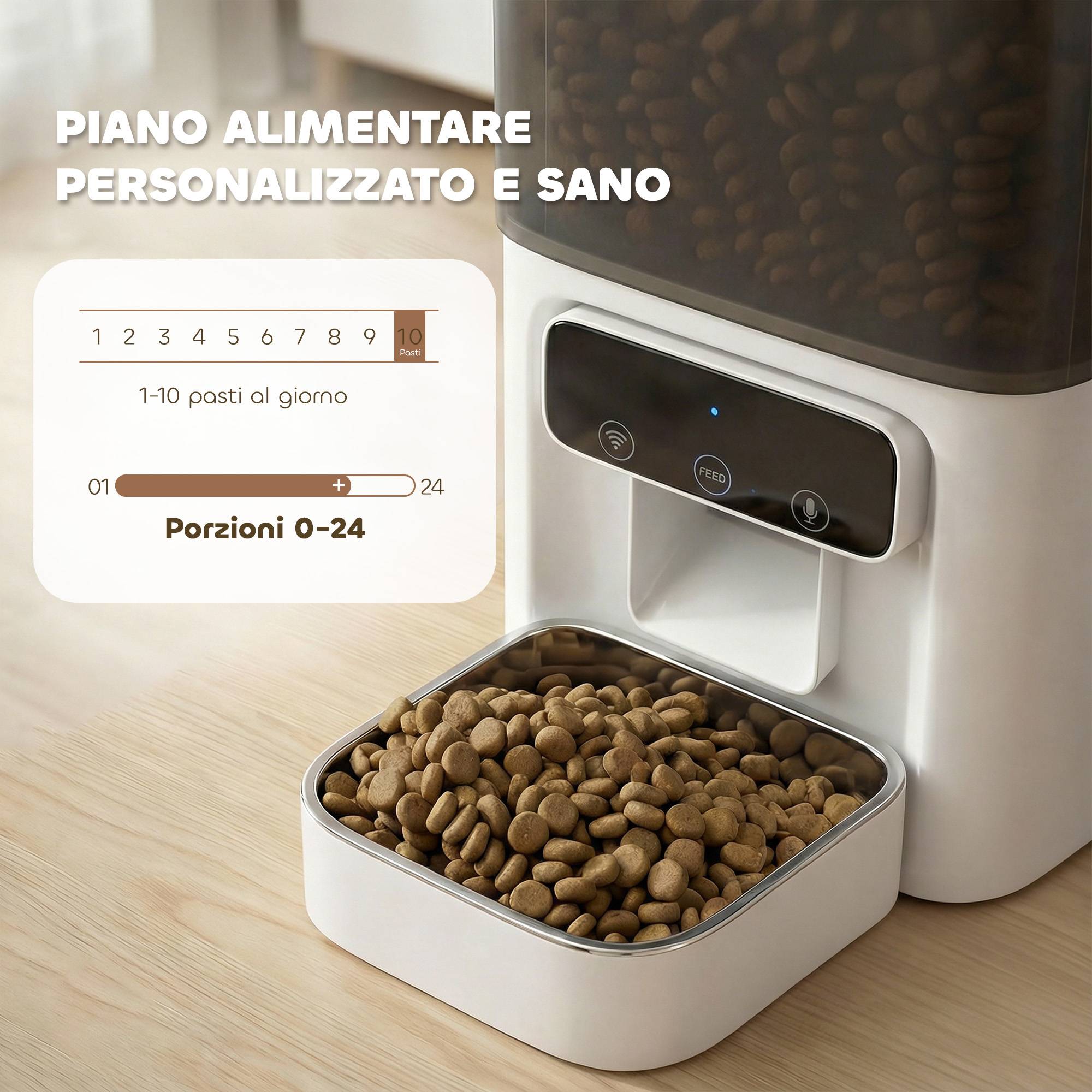 Distributeur automatique de nourriture pour chats de 4,5 L avec application et enregistreur vocal - Image 6