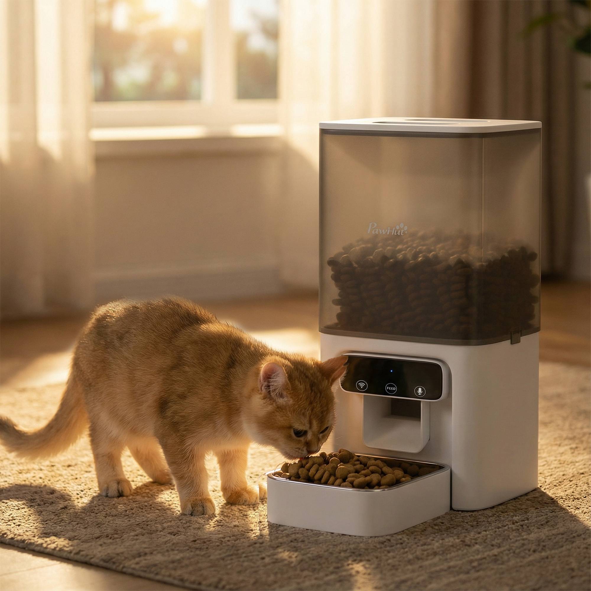 Distributeur automatique de nourriture pour chats de 4,5 L avec application et enregistreur vocal - Image 4