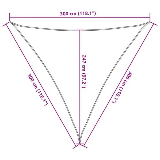 Voile d'ombrage PEHD beige 3 x 3 x 3 m - PANGIVO - Image 10