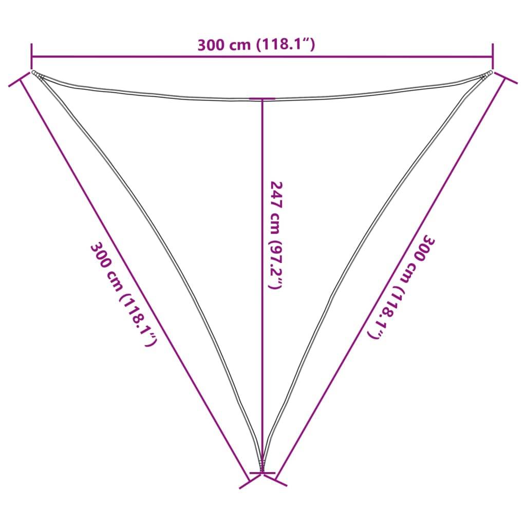 Voile d'ombrage PEHD beige 3 x 3 x 3 m - PANGIVO - Image 10