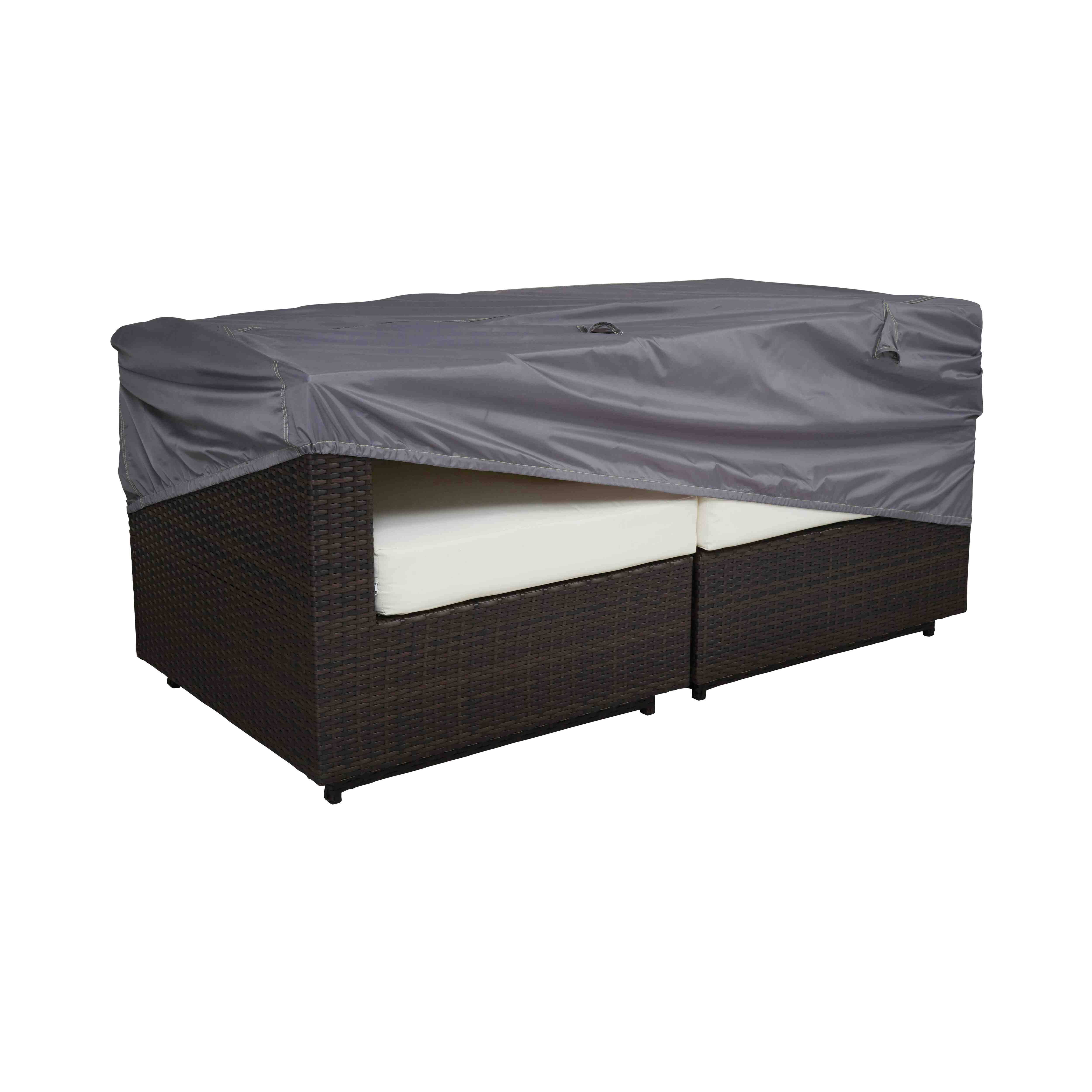 Oviala - Housse de salon de jardin canapé 2 places 130x75x60 cm grise Cov'Up - Oviala - Image 2