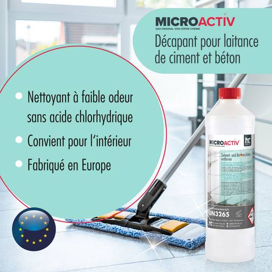 1 L de Microactiv® nettoyant pour voile de ciment et béton en bouteille x 6 - Image 3