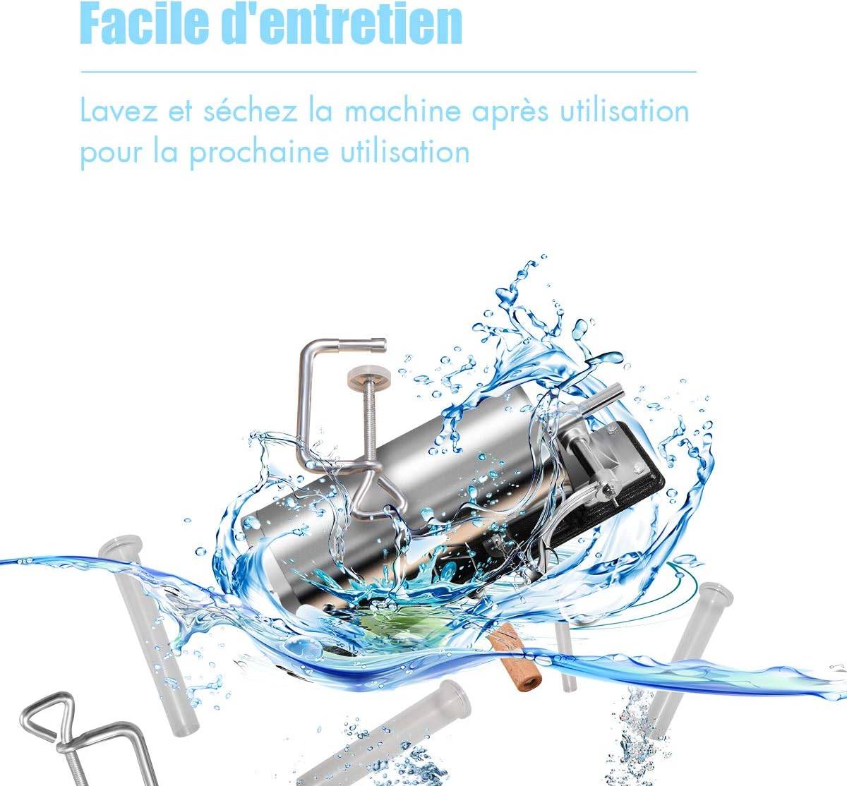 DREAMADE Poussoir à Viande Horizontal/Vertical, Machine à Saucisses