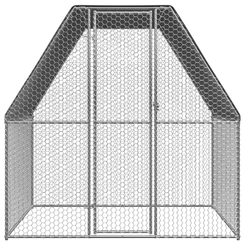 Helloshop26 - Poulailler d'extérieur 2 x 2 x 2 m acier galvanisé toit résistant à l'eau - Image 2