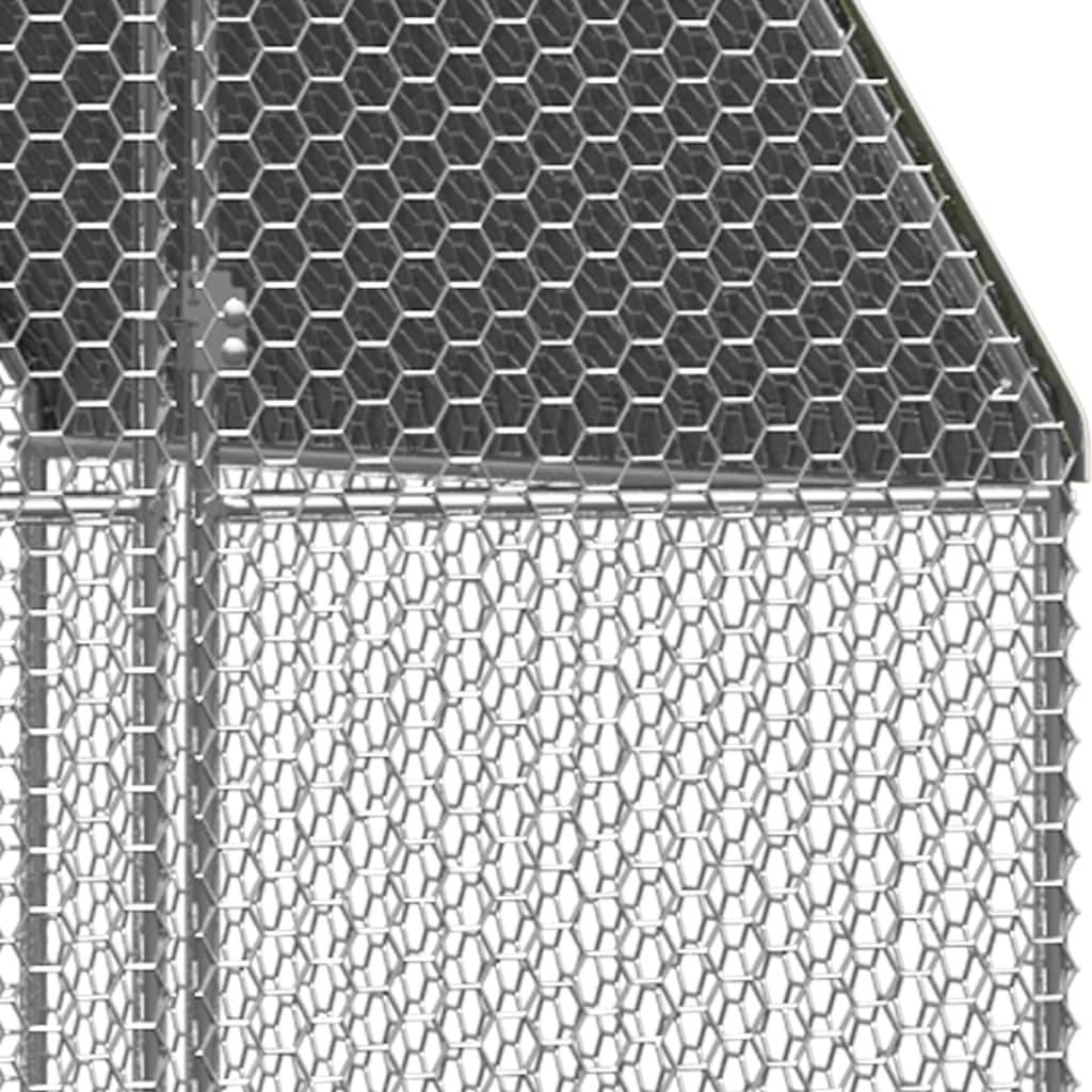 Helloshop26 - Poulailler d'extérieur 2 x 2 x 2 m acier galvanisé toit résistant à l'eau - Image 4