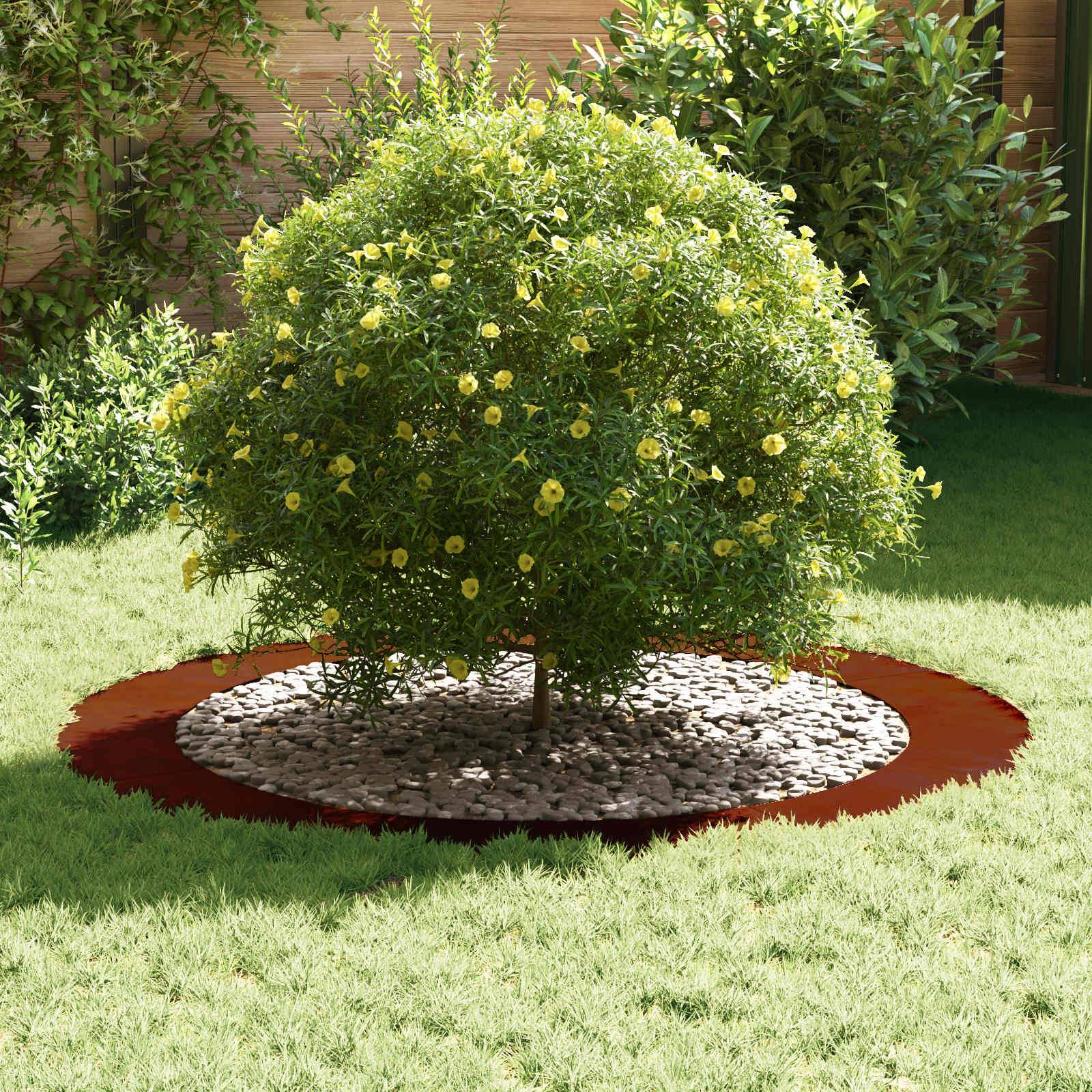 Vidaxl - adapté pour anneaux d'arbre plats 5 pcs Marron Ø90 / 120 cm vidaXL 873731 - Image 4