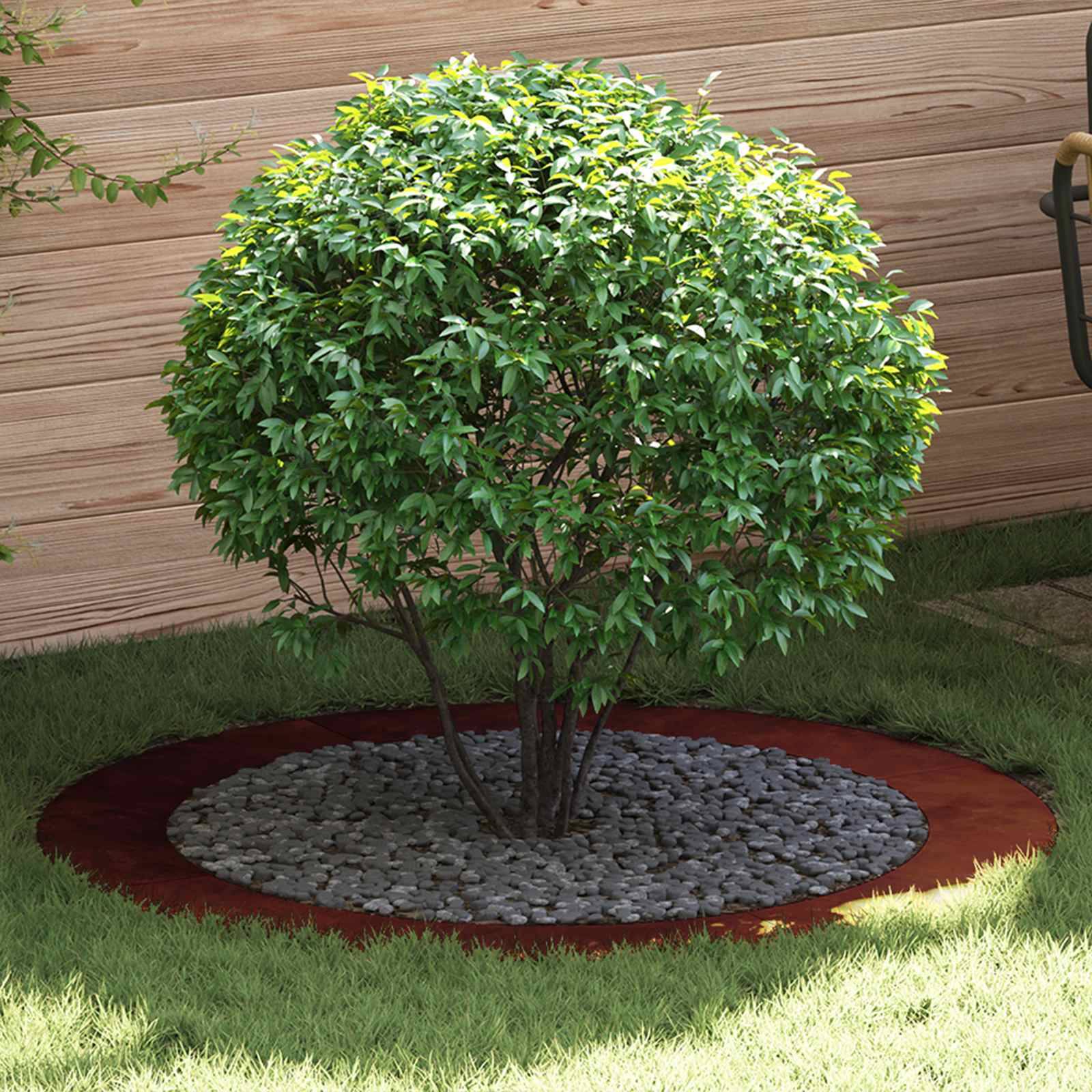Vidaxl - adapté pour anneaux d'arbre plats 5 pcs Marron Ø90 / 120 cm vidaXL 873731 - Image 1