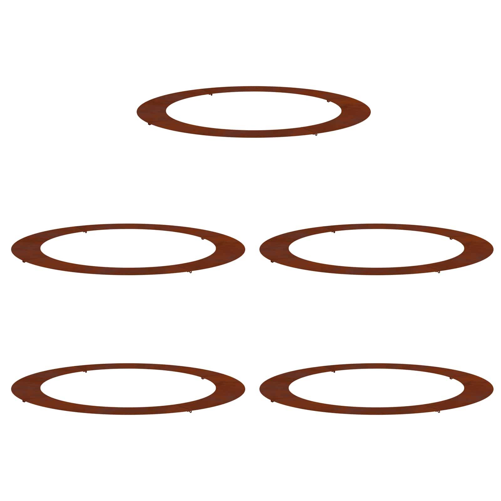 Vidaxl - adapté pour anneaux d'arbre plats 5 pcs Marron Ø90 / 120 cm vidaXL 873731 - Image 2