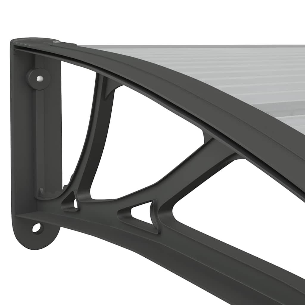 Vidaxl - Auvent de porte Noir 400x100 cm Polycarbonate vidaXL 153600 - Image 4