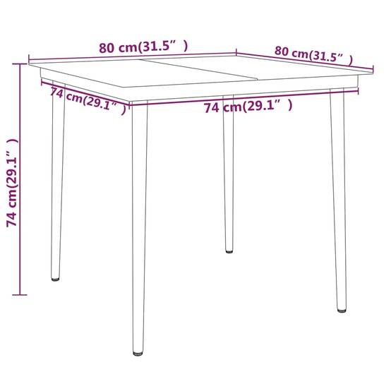 ComfortXL - Set de Repas de Jardin 2 Personnes Table en Verre Noir – ComfortXL Outdoor Living - Image 8