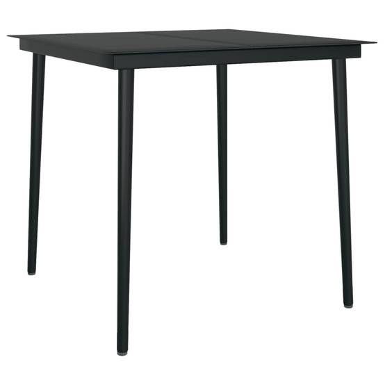 ComfortXL - Set de Repas de Jardin 2 Personnes Table en Verre Noir – ComfortXL Outdoor Living - Image 5