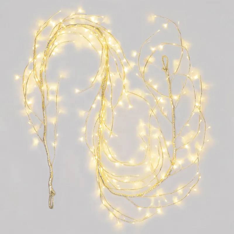 Lotti - Branche lumineuse 5M 480 LED blanc chaud fixe champagne prolongeable IP44 RAC-PF Lotti - Image 1