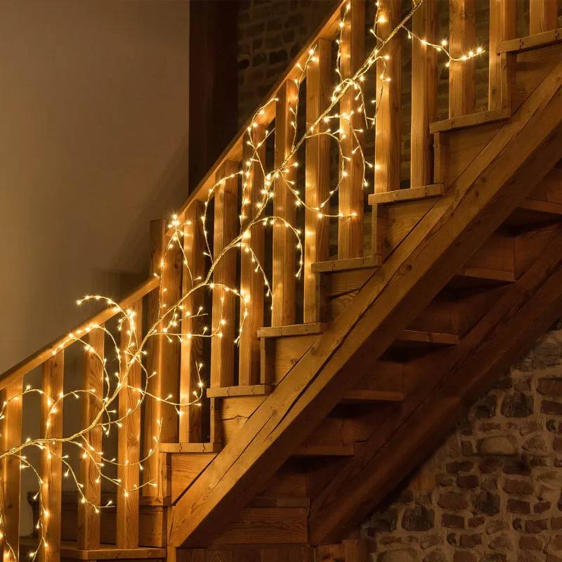 Lotti - Branche lumineuse 5M 480 LED blanc chaud fixe champagne prolongeable IP44 RAC-PF Lotti - Image 4