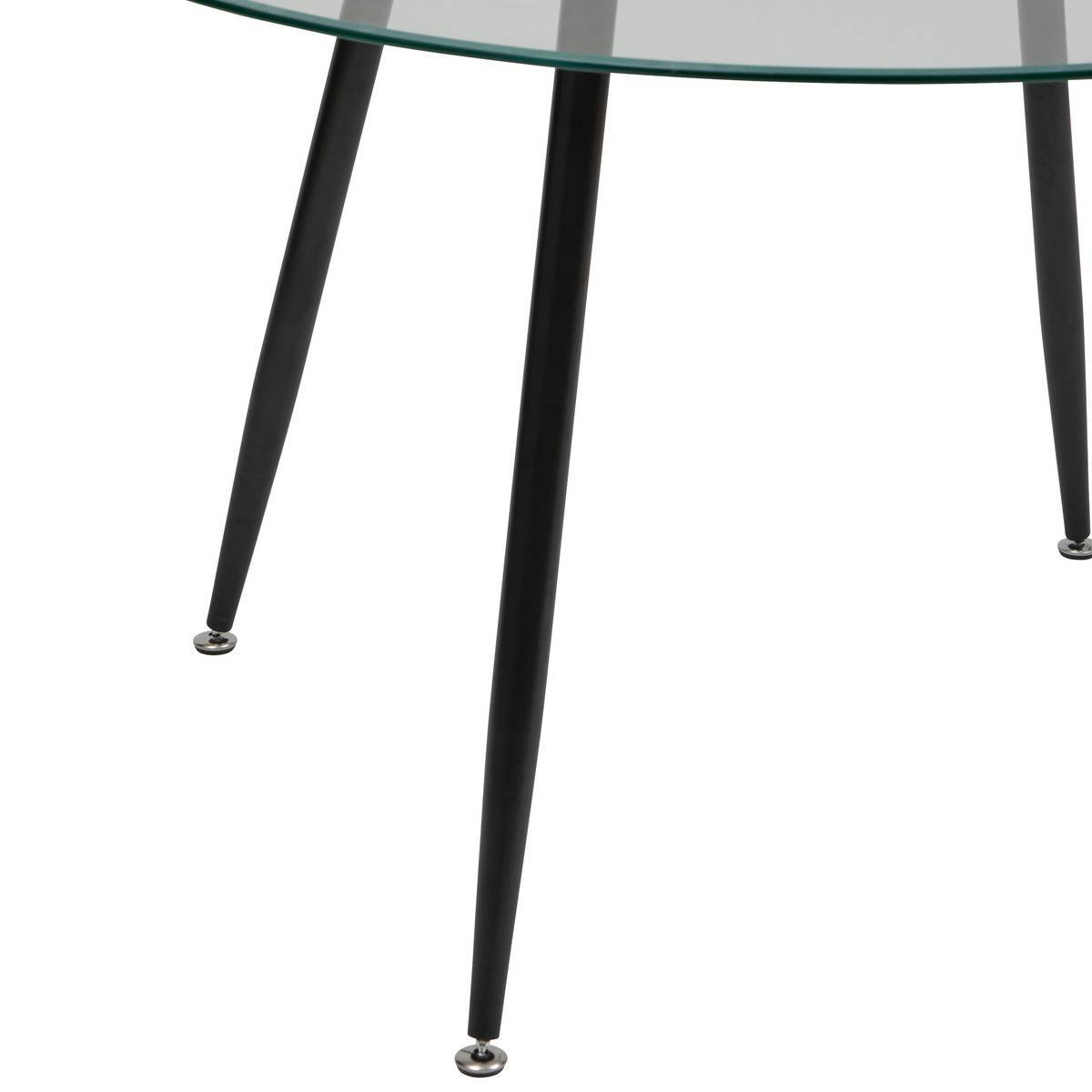 Atmosphera - Table à manger en verre trempé 4 places Ostras D120cm - Atmosphera Créateur d'intérieur - Image 3