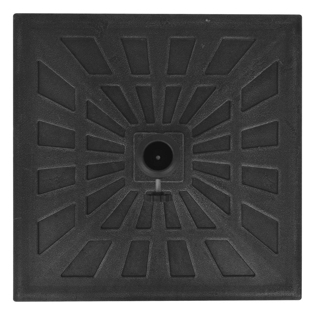 Helloshop26 - Pied socle Base carrée de parasol résine noir 19 kg - Image 3