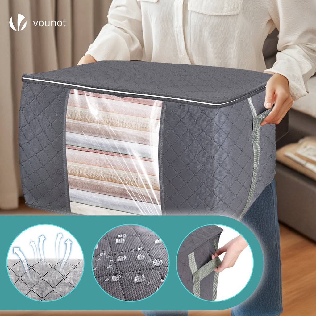 Lot de 9 sac de rangement sous vide Non Tisse XXL gris - Image 5