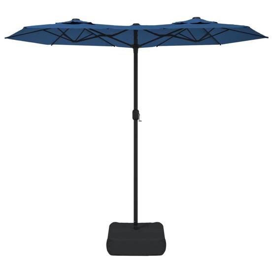 Parasol de jardin | Parasol d'extérieur à double tête avec LED bleu azuré 316x145 cm Maison Chic - Image 4