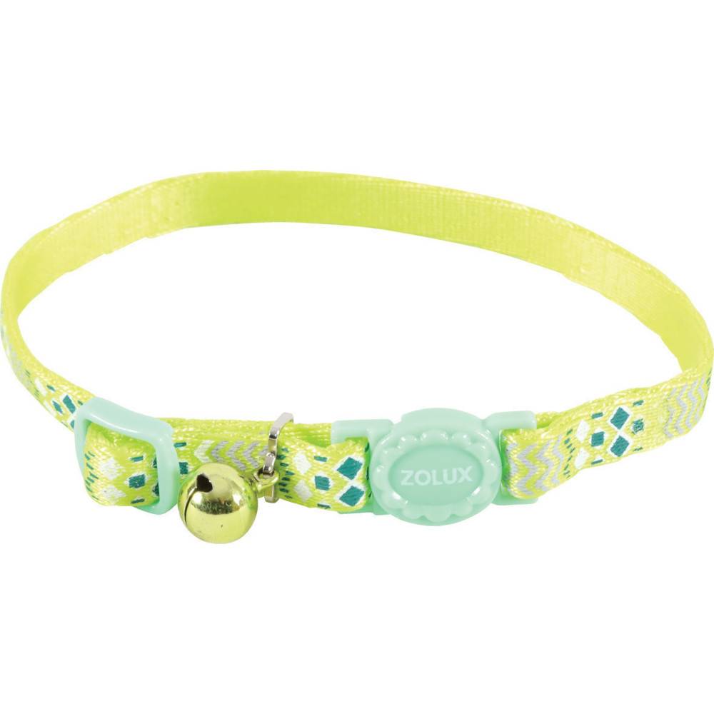 Zolux - zolux - Collier ETHNIC nylon réglable de 17 à 30 cm vert pour chat - Image 1