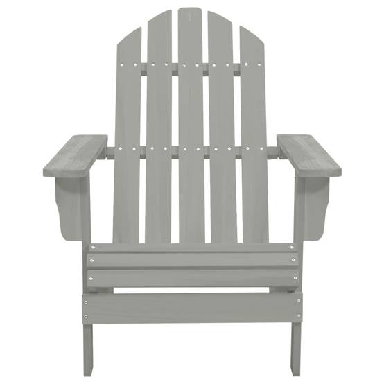 ComfortXL - Fauteuil de Jardin Adirondack Repose-pieds et Table d'appoint Bois Gris – ComfortXL Outdoor Living - Image 9