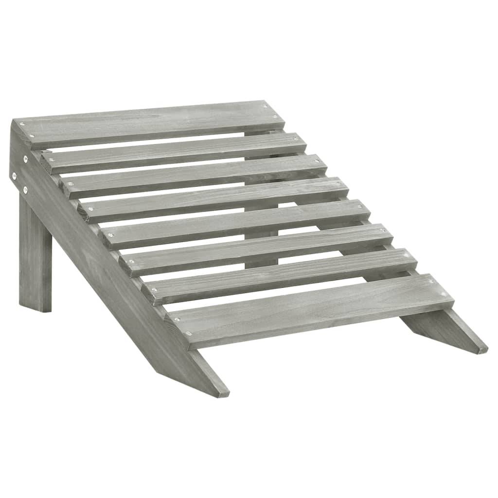 ComfortXL - Fauteuil de Jardin Adirondack Repose-pieds et Table d'appoint Bois Gris – ComfortXL Outdoor Living - Image 3