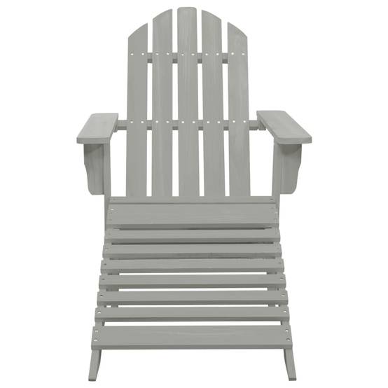 ComfortXL - Fauteuil de Jardin Adirondack Repose-pieds et Table d'appoint Bois Gris – ComfortXL Outdoor Living - Image 6