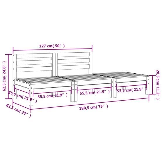 Prolenta Premium - Banc de jardin Blanc 64 X 191 cm - Prolenta Premium - Image 9