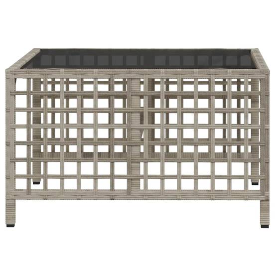 Salon de jardin d'angle avec coussins 3 pcs | Mobilier d'extérieur gris clair rotin Maison Chic - Image 9