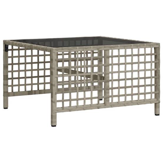Salon de jardin d'angle avec coussins 3 pcs | Mobilier d'extérieur gris clair rotin Maison Chic - Image 8