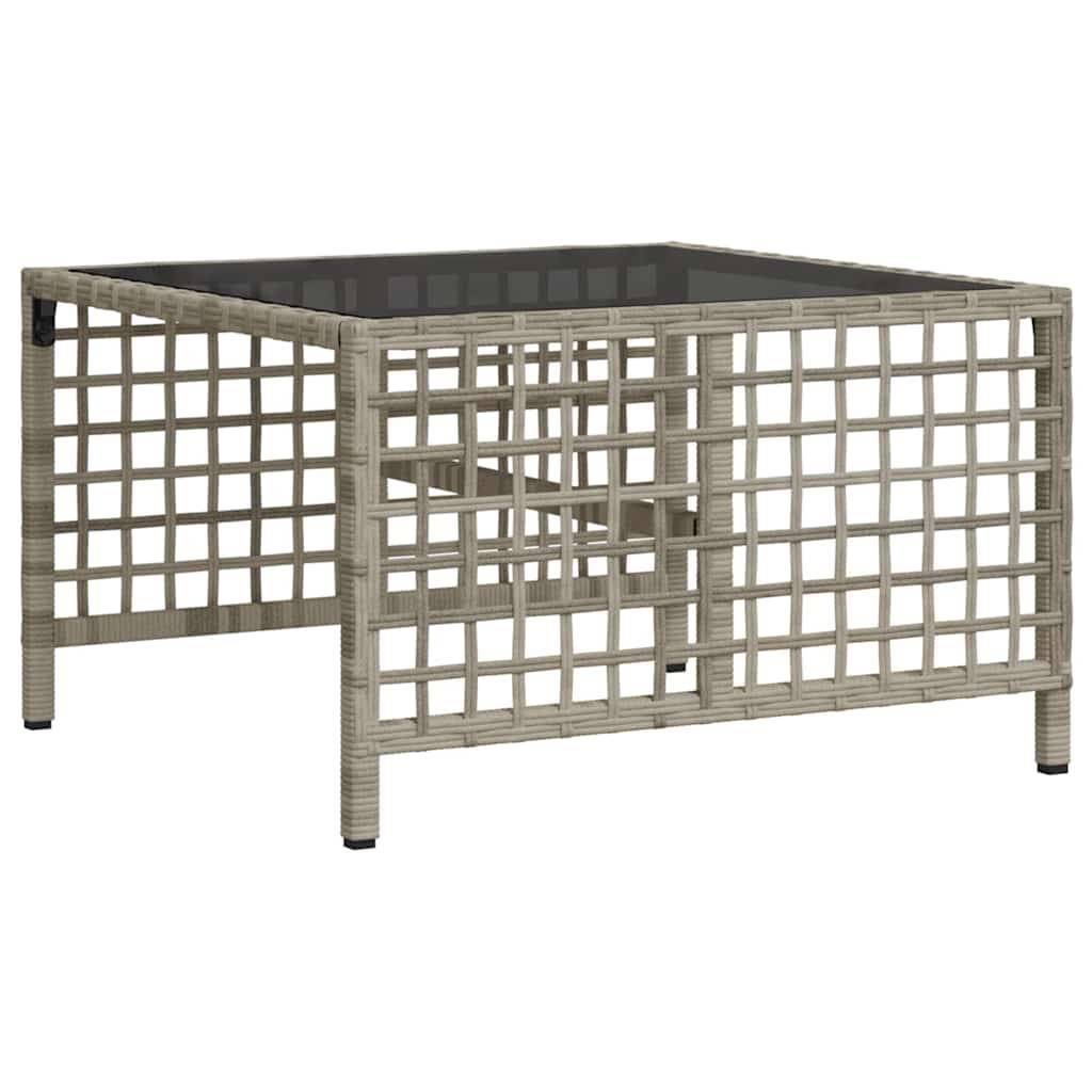 Salon de jardin d'angle avec coussins 3 pcs | Mobilier d'extérieur gris clair rotin Maison Chic - Image 8