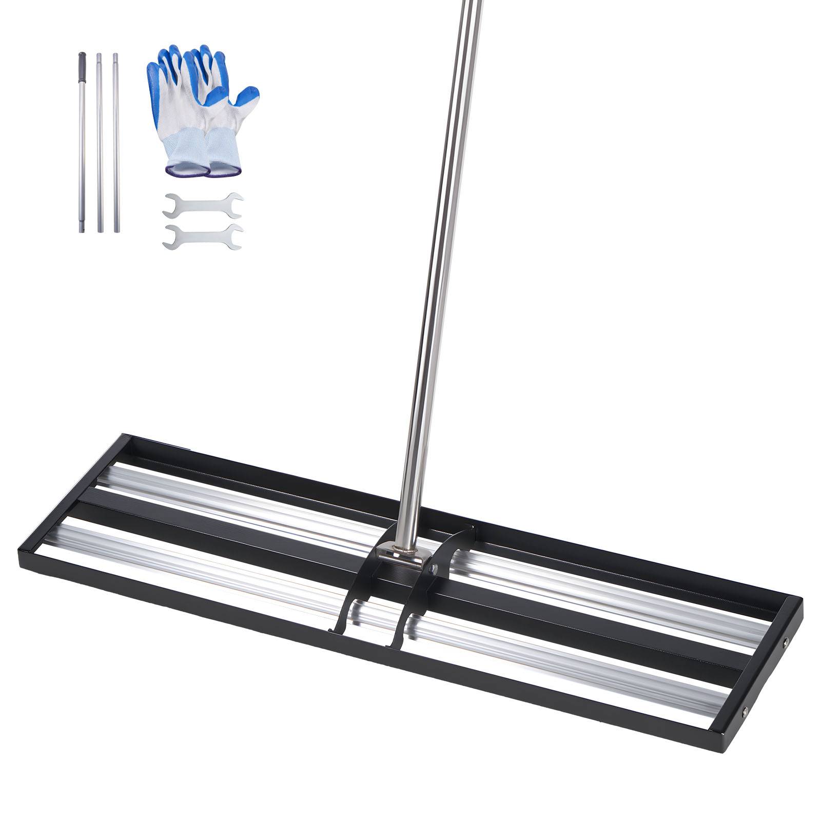 Vevor - VEVOR Râteau Nivellement Pelouse Niveleur Gazon 763x255x2100 mm Manche Réglable - Image 1