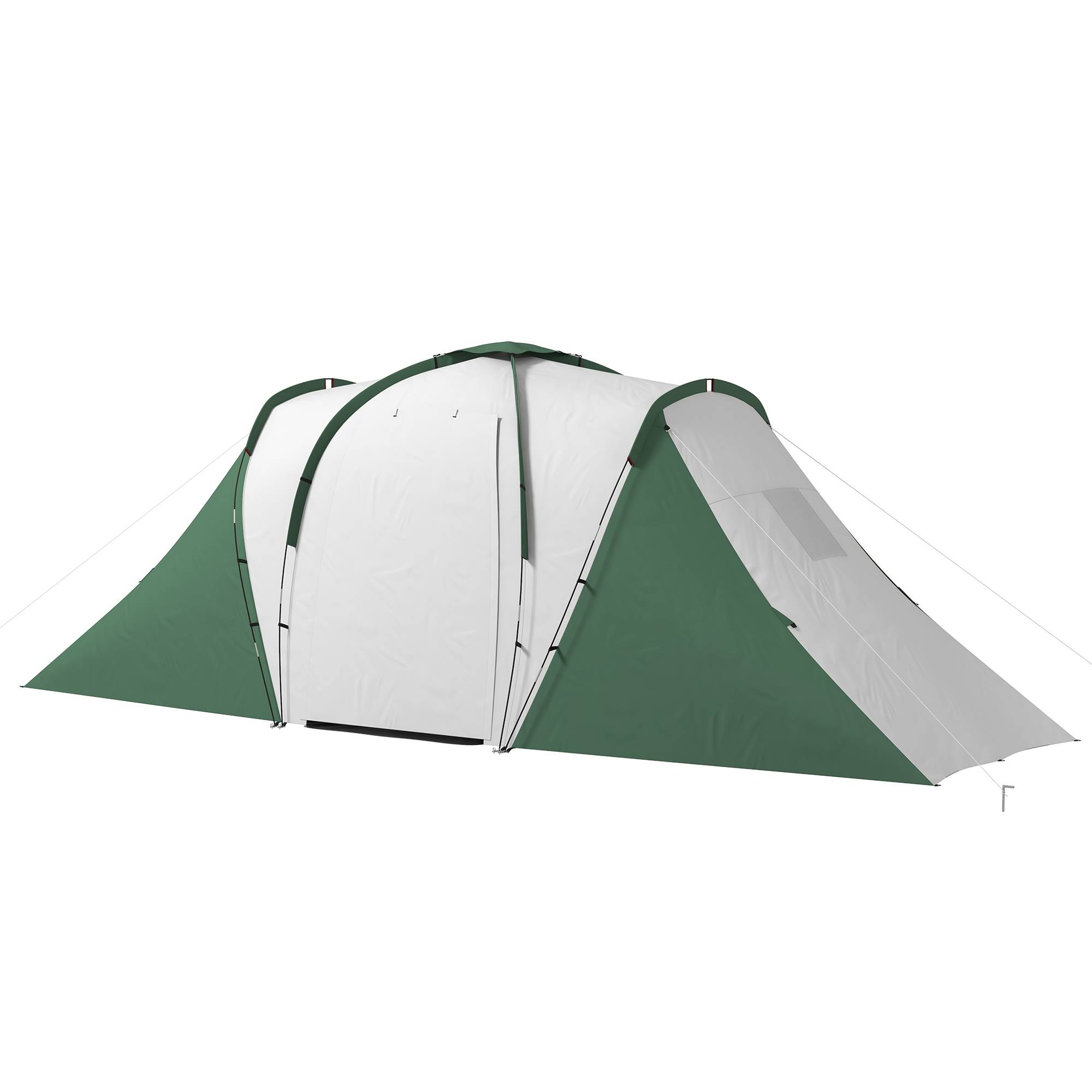 ComfortXL - Tente tunnel polyester 4 personnes 2 chambres séjour imperméable 555 x 225 x 190 cm gris vert - ComfortXL Outdoor Living - Image 2
