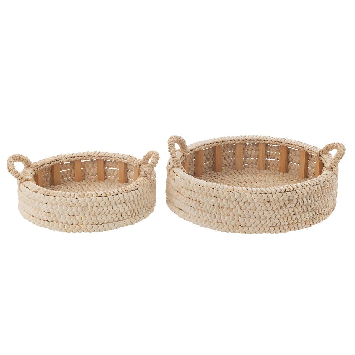 Lot de 2 Plateaux en Maïs "Edmund" 48cm Naturel - Image 2