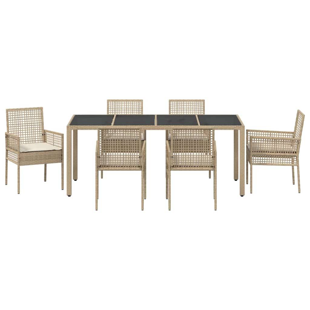ComfortXL - Table et chaises de jardin 6 places en polyrotin beige pour repas en terrasse et extérieur – ComfortXL Outdoor Living - Image 7
