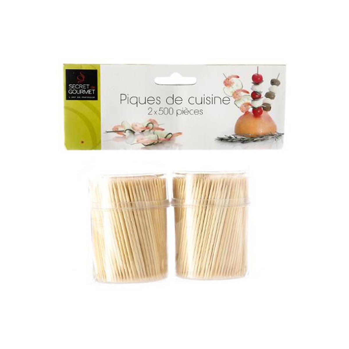 Lot de 1000 Piques de Cuisine 7cm Naturel - Image 3