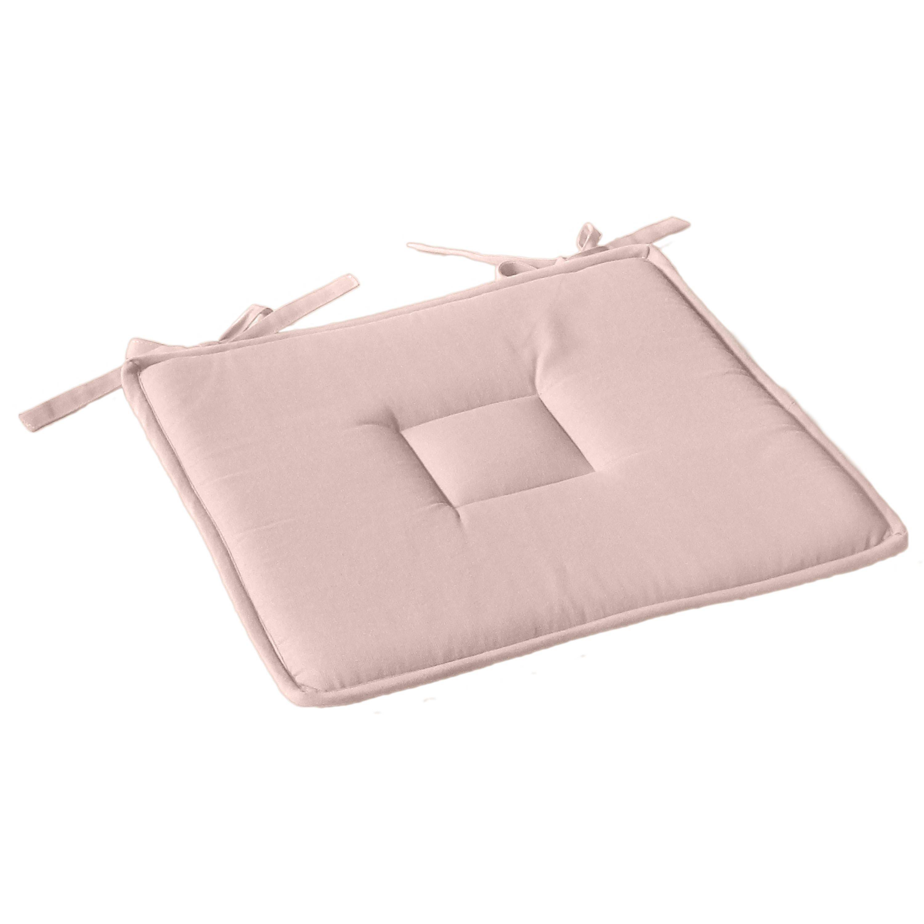 Enjoy Home - Galette de chaise uni effet Bachette - 40 x 40 cm - Enjoy Home